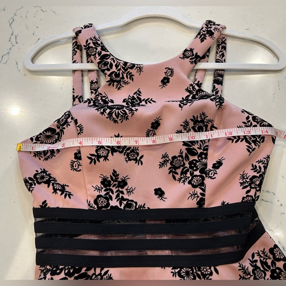 Blush and Black Floral Dress - Junior size 3 - Picture 7 of 9